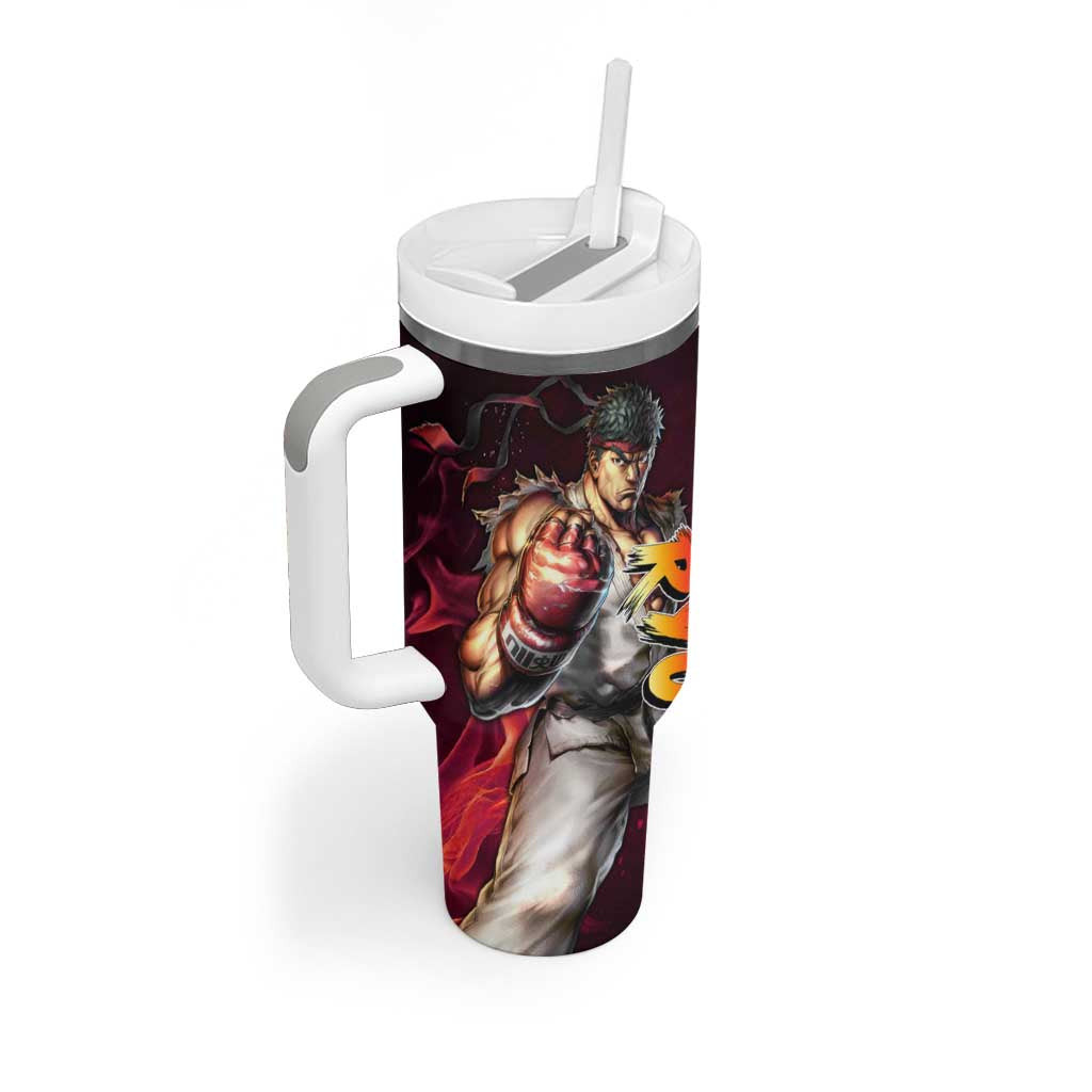 Ryu Street Fighter Tumbler With Handle Anime Style