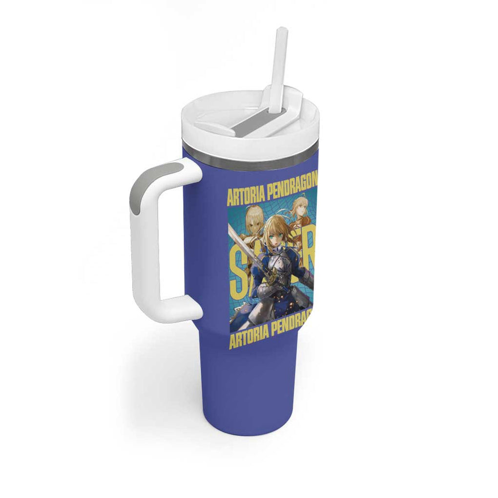 Saber Fate Stay Night Unlimited Blade Works Tumbler With Handle Anime Style