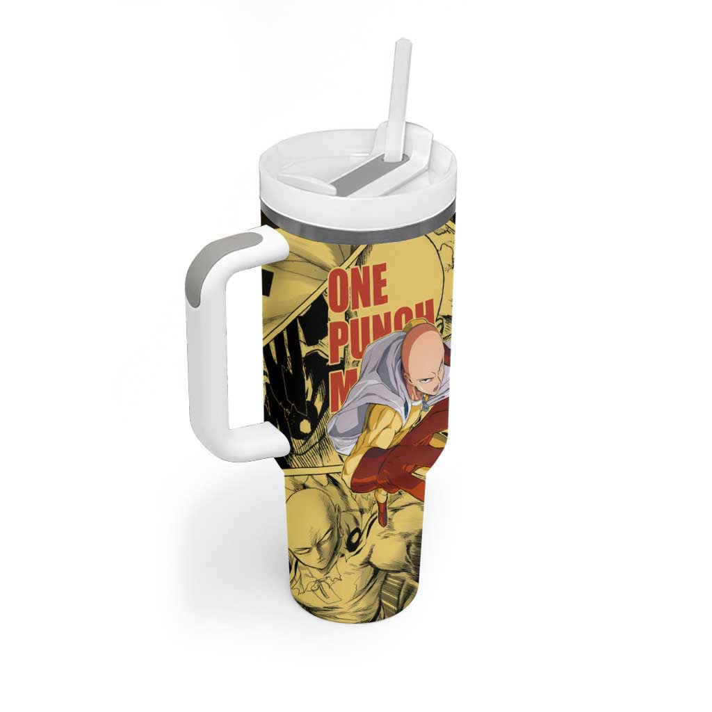 Saitama One Punch Man Tumbler With Handle Anime Style