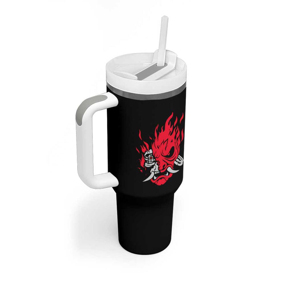 Samurai Cyberpunk Tumbler With Handle Anime Style