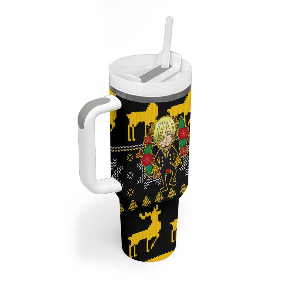 Sanji One Piece Tumbler With Handle Anime Mix Christmas Style