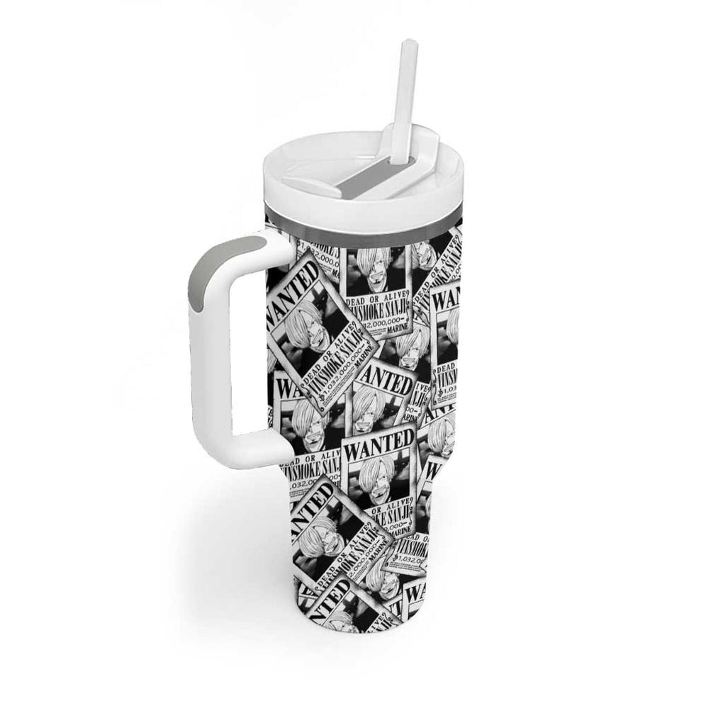 Sanji Wanted One Piece Tumbler With Handle Anime Style