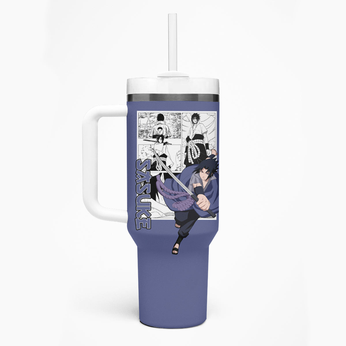 Sasuke Naruto Tumbler With Handle Anime Mix Manga Style