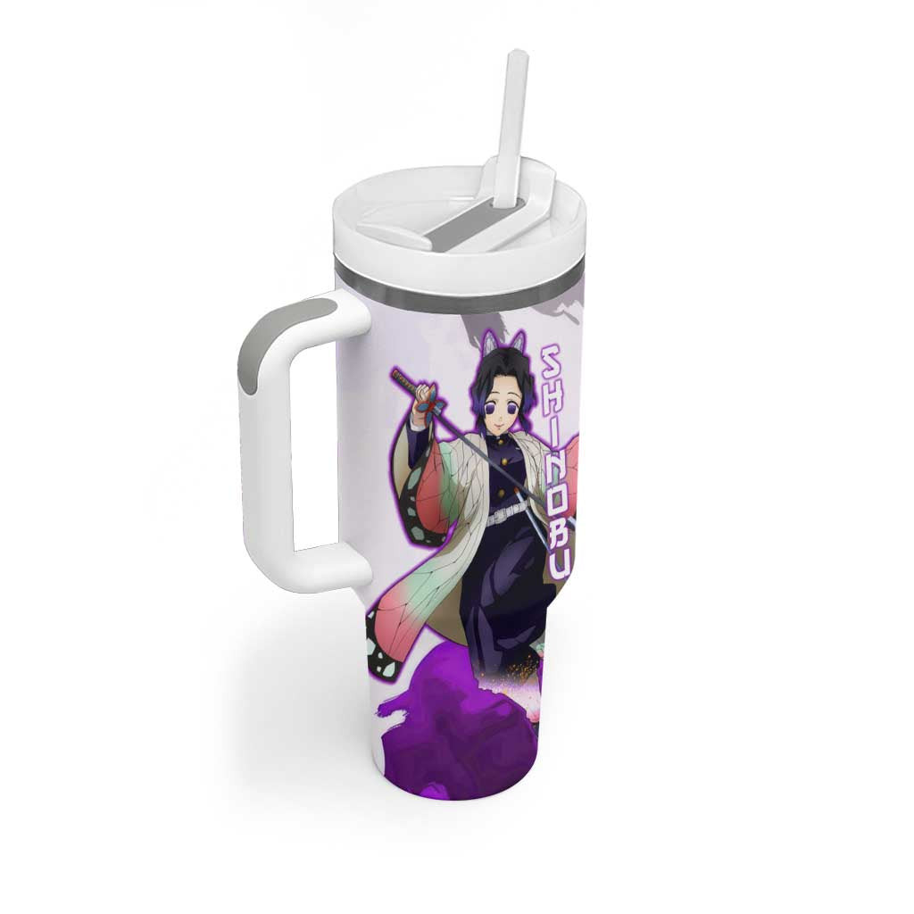 Shinobu Kocho Demon Slayer Tumbler With Handle Anime Style