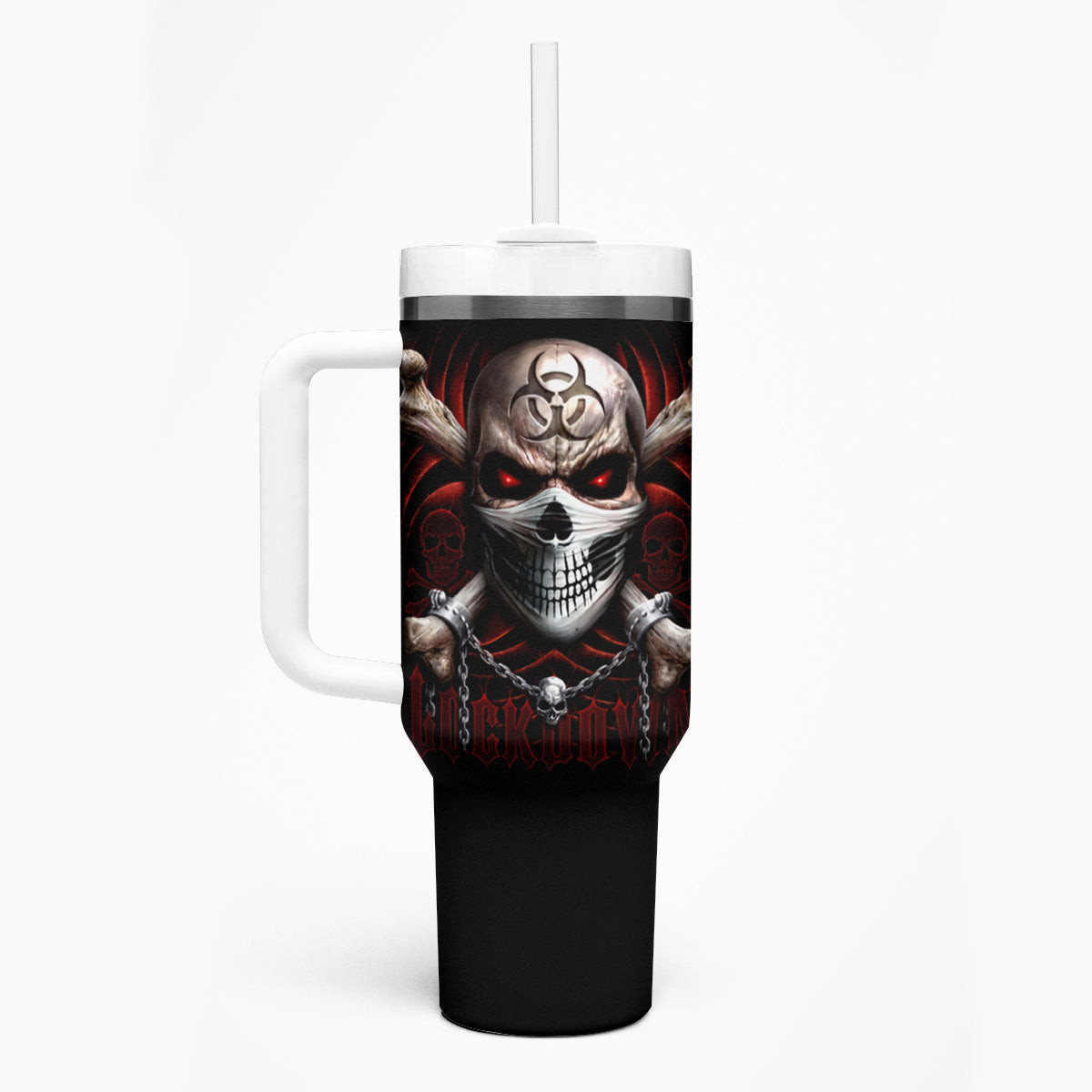 Skull Tumbler With Handle Blood Skull Survivor