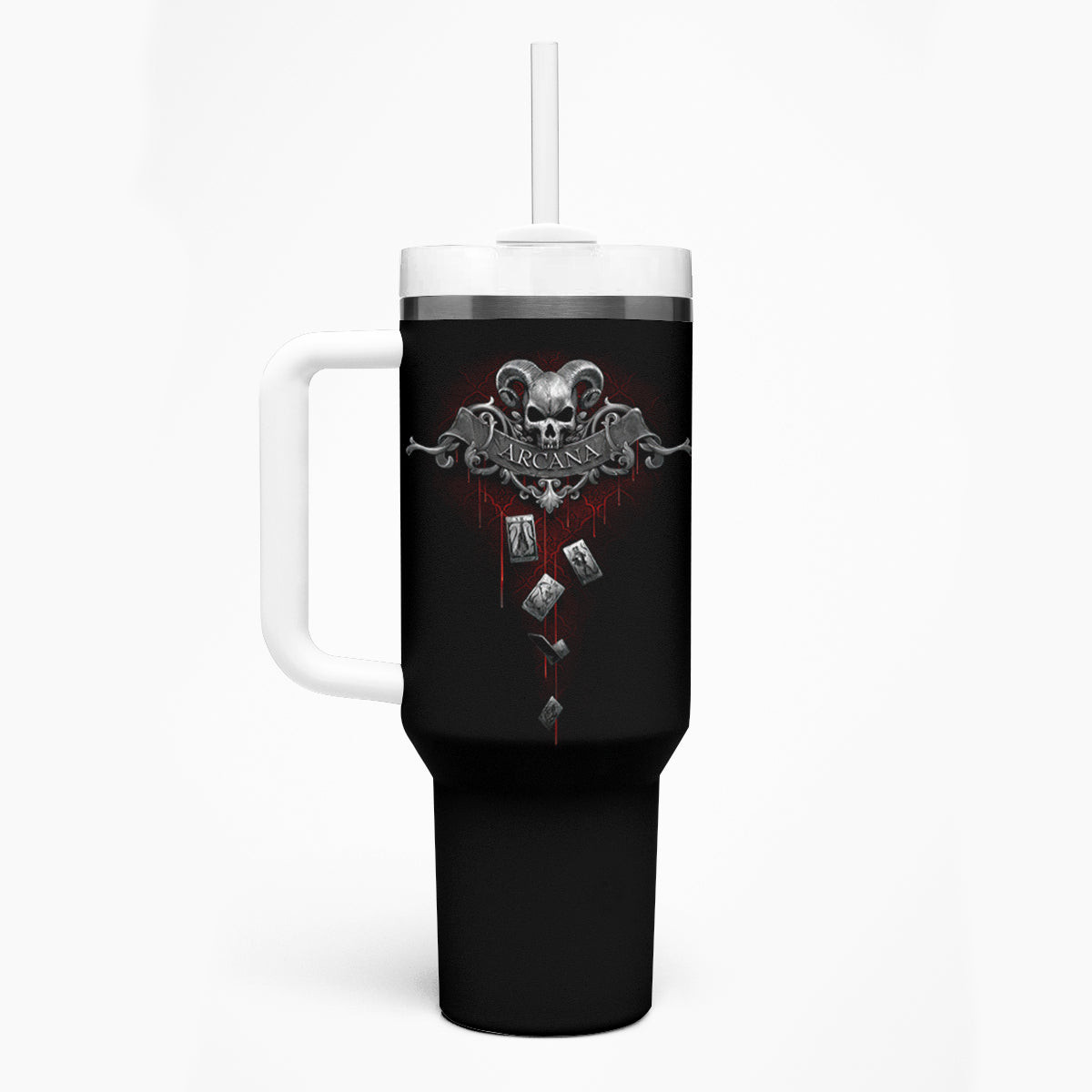 Skull Tumbler With Handle Death Reaper Arcana