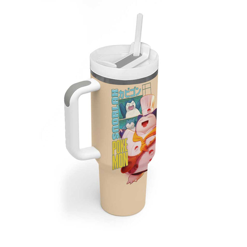 Snorlax V3 Poke Tumbler With Handle Anime Style