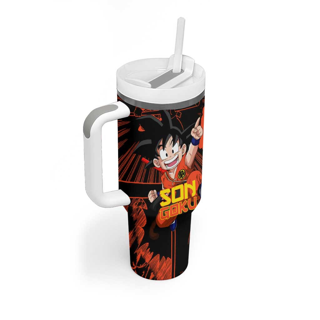 Son Goku Dragon Ball Tumbler With Handle Pattern Anime Mix Manga Style