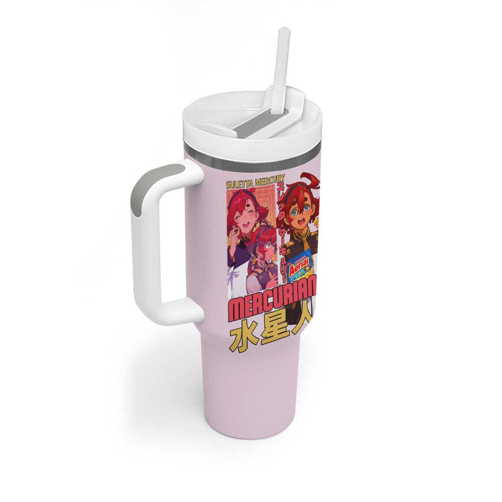 Suletta Mercury Gundam Witch From Mercury Tumbler With Handle Anime Style