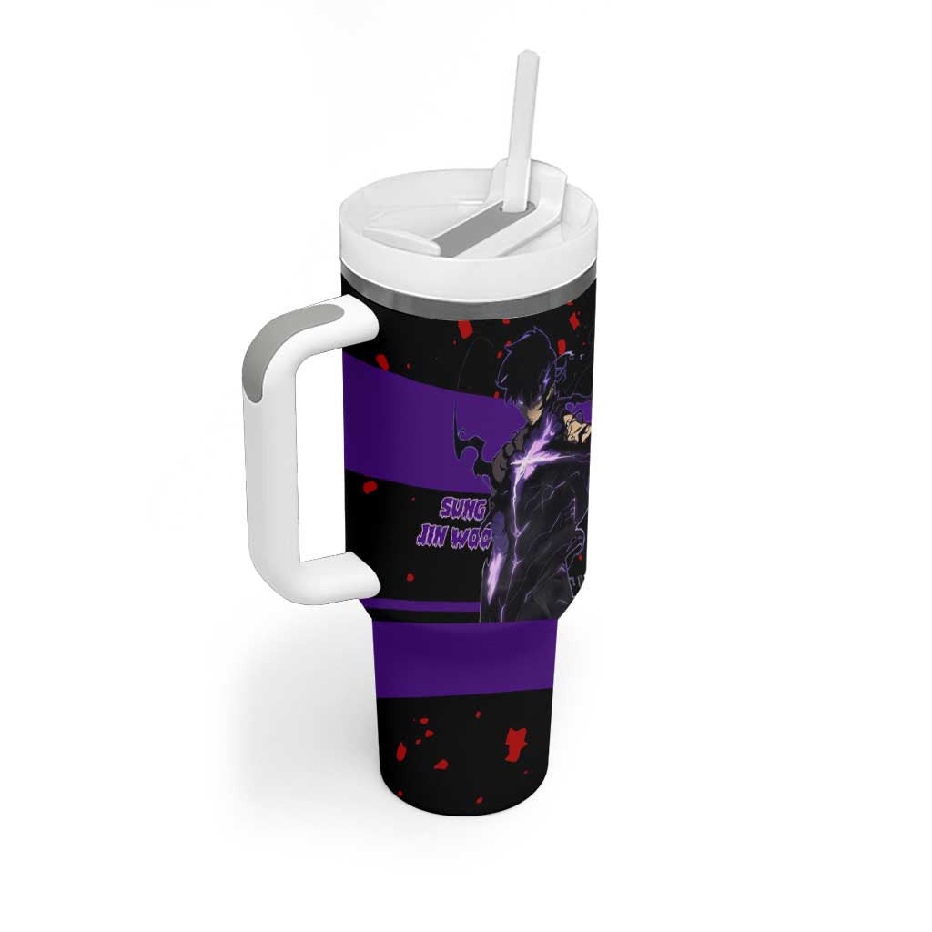 Sung Jin Woo Solo Leveling Tumbler With Handle Anime Style