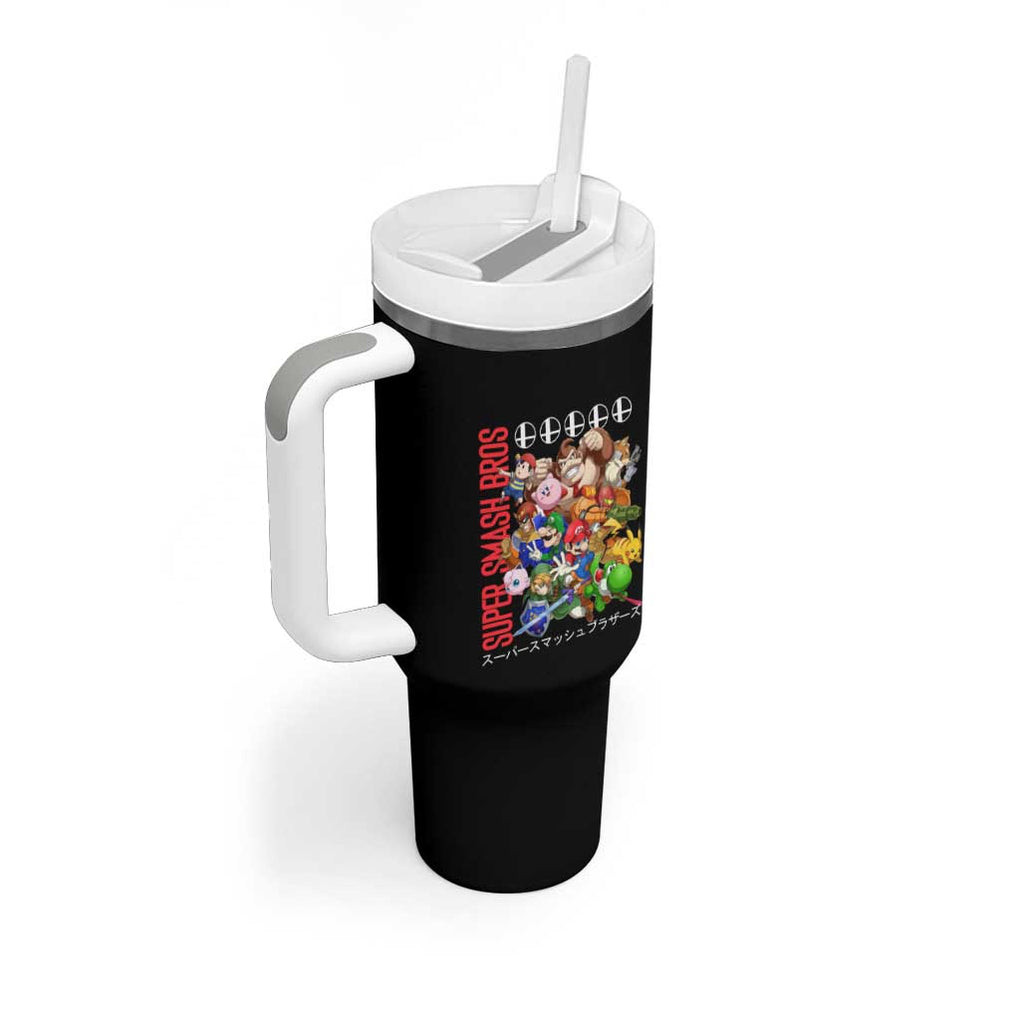 Super Smash Bros Tumbler With Handle Anime Style