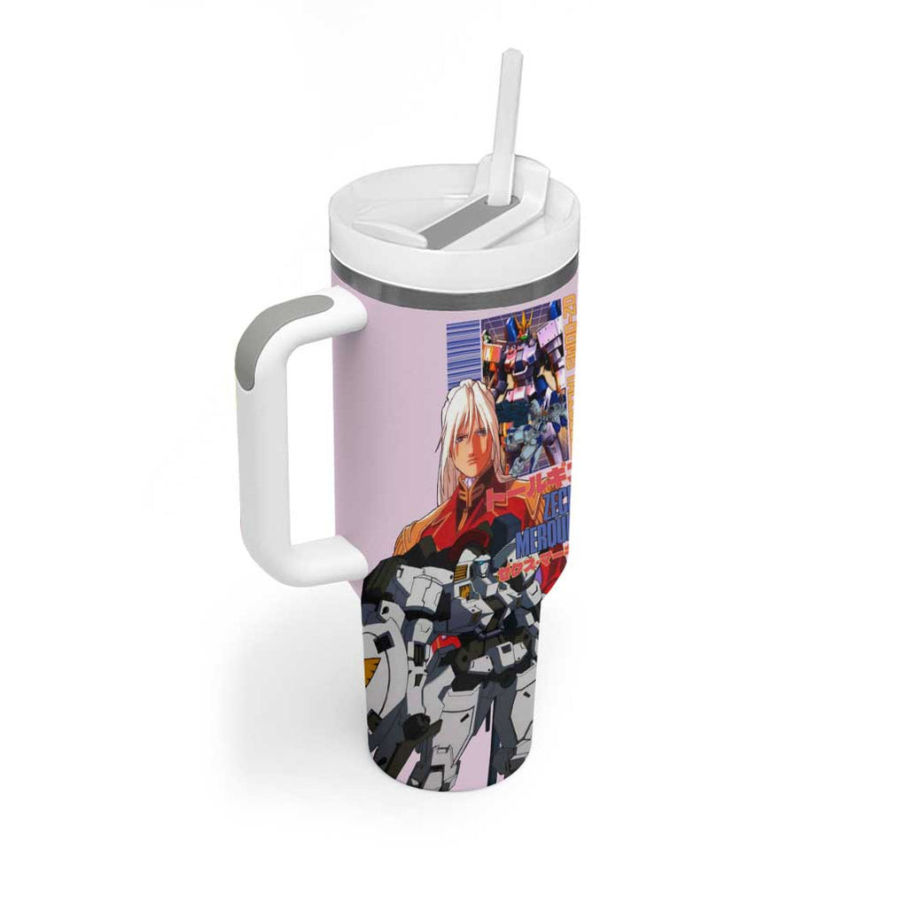 Tallgeese X Zechs Merquise Gundam Wing Tumbler With Handle Anime Style