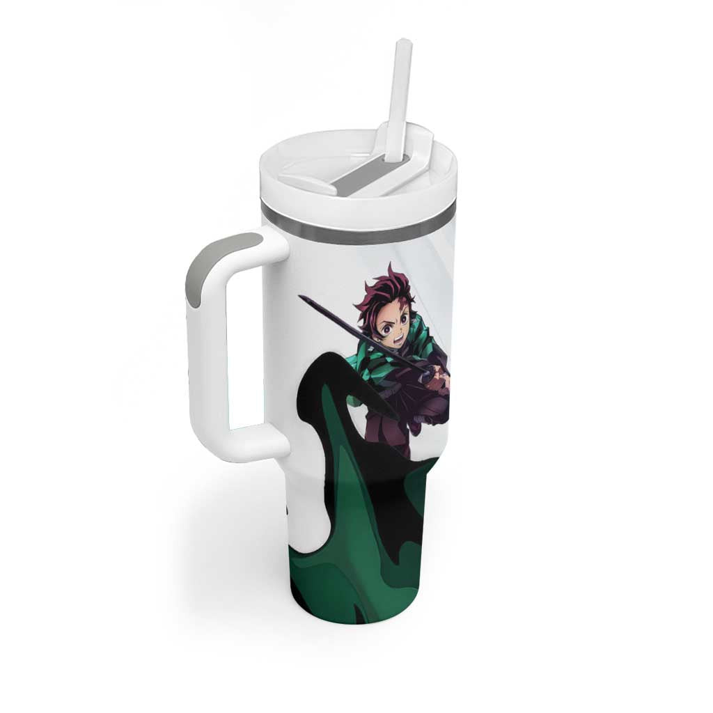Tanjiro Kamado Demon Slayer Tumbler With Handle Anime Style