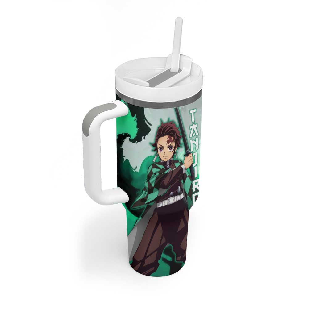 Tanjiro Kamado Demon Slayer Tumbler With Handle Anime Style