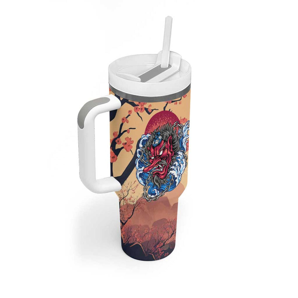 Tengu Tumbler With Handle Japan Art Style