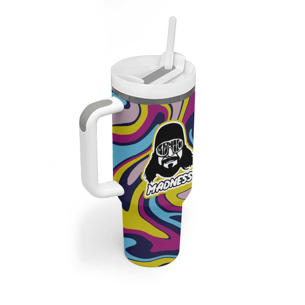 The Cream Of The Crop Trippy Randy Savage Pop Culture Tumbler With Handle Anime Style