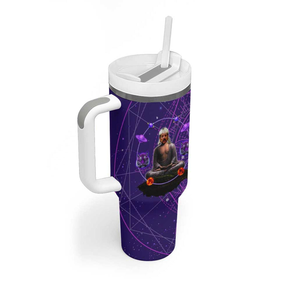 Tiger King Trippy Joe Exotic Astral Meditation Tumbler With Handle Trippy Style