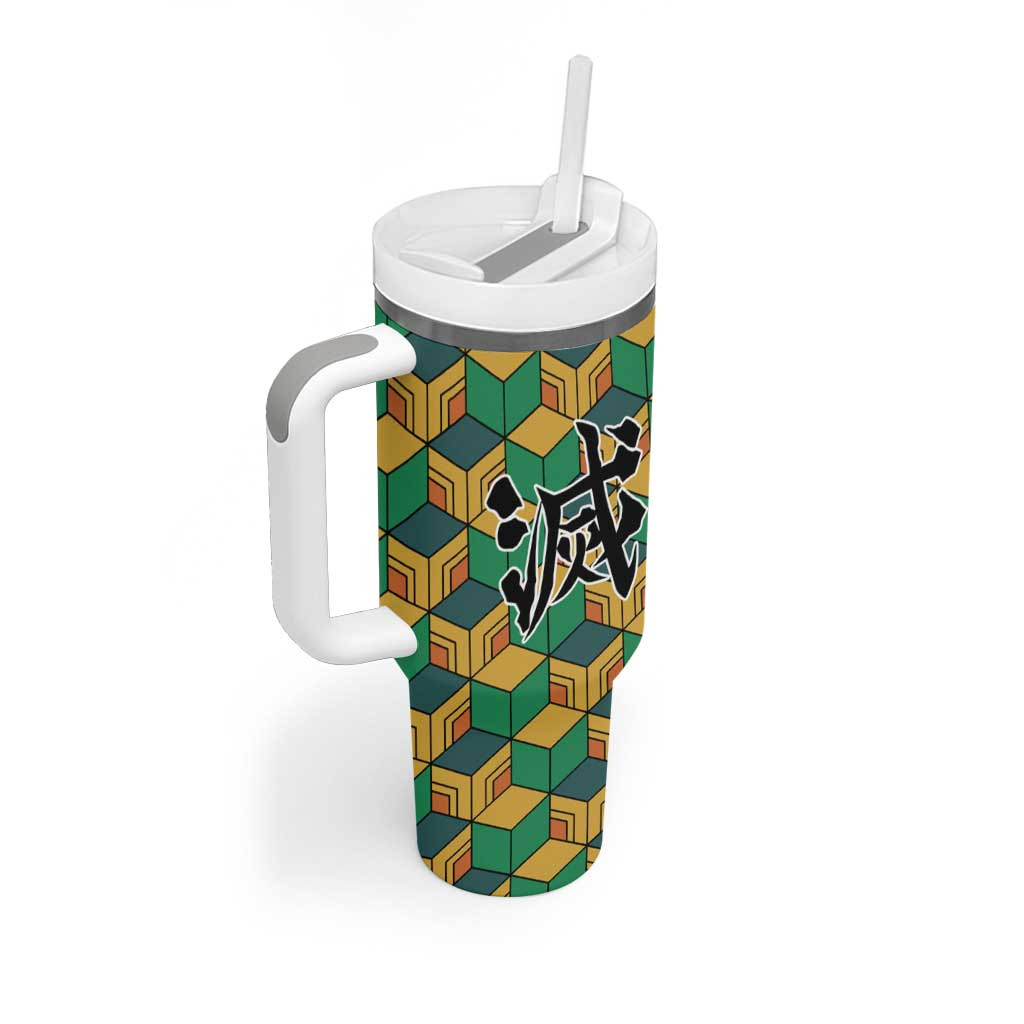 Tomioka Giyu Haori Demon Slayer Tumbler With Handle Anime Style