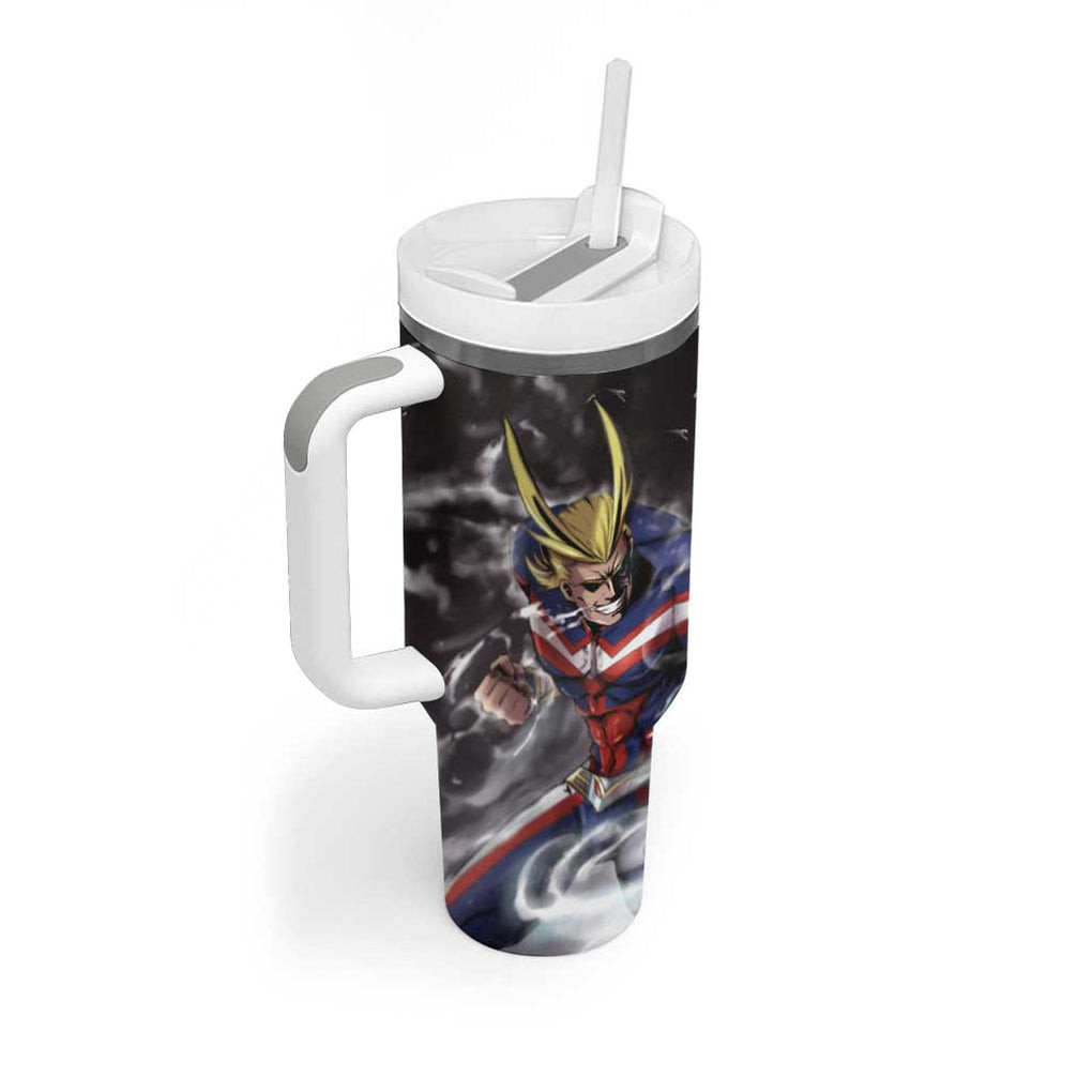Trippy All Might My Hero Academia Tumbler With Handle Anime Mid Trippy Style