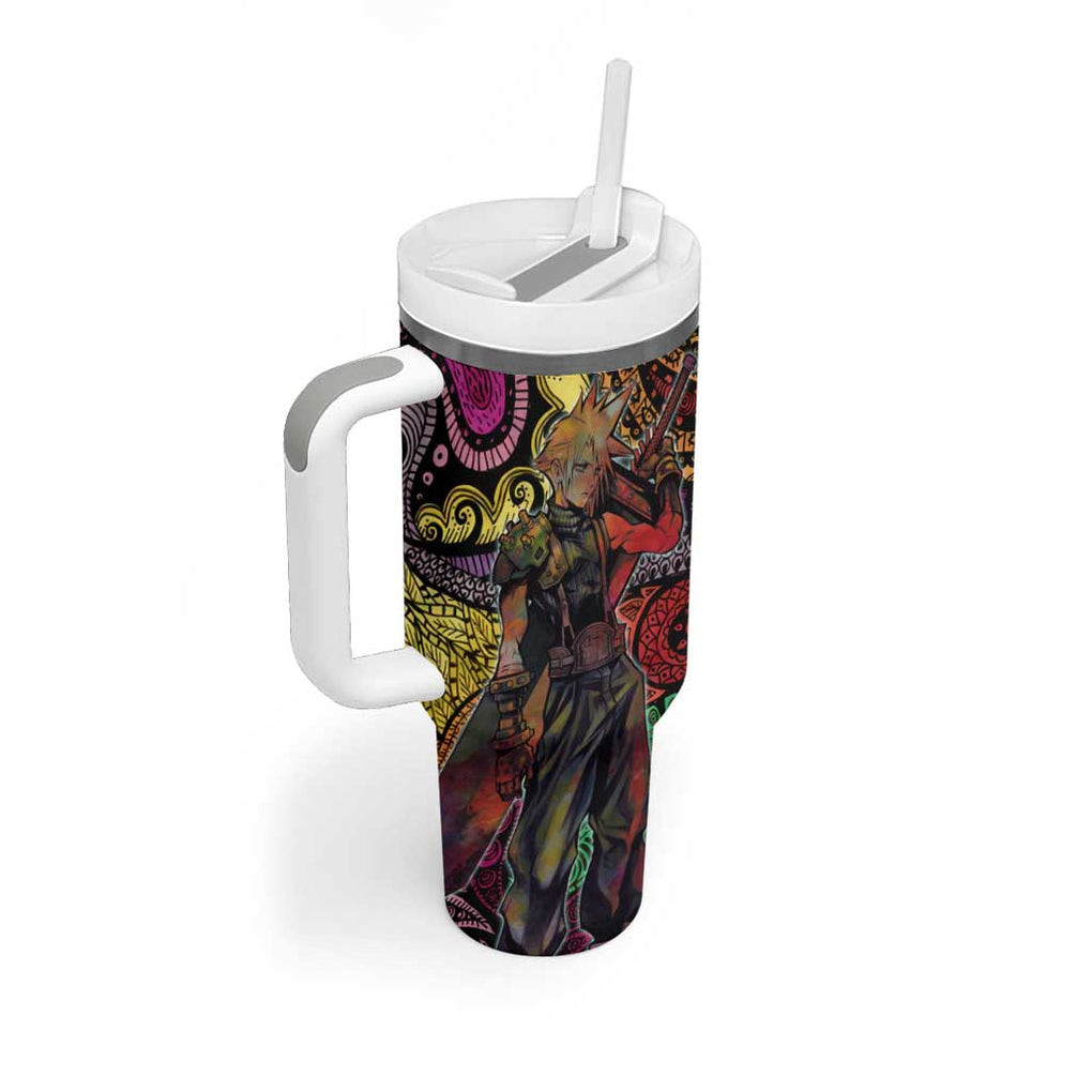 Trippy Cloud Strife Final Fantasy 7 Tumbler With Handle Trippy Style