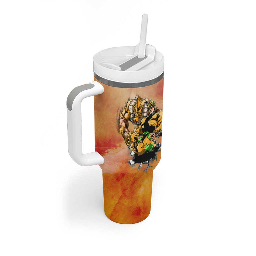Trippy Dio V1 Jojos Bizarre Adventure Tumbler With Handle Trippy Style