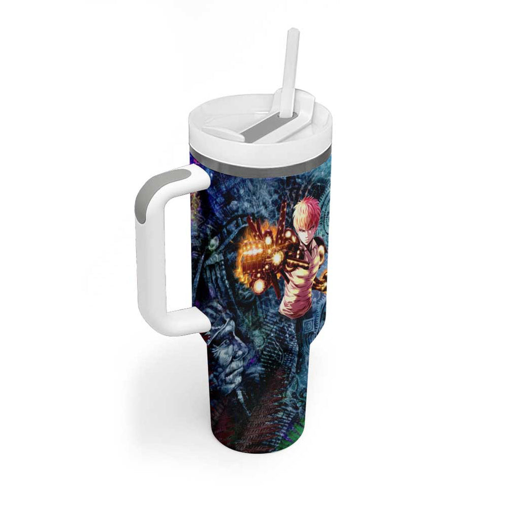 Trippy Genos One Punch Man Tumbler With Handle Trippy Mix Anime Style