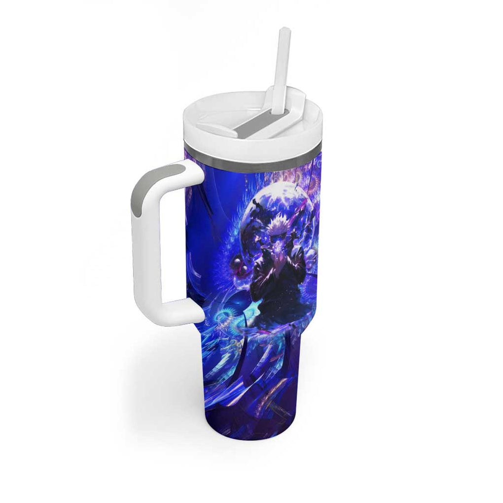 Trippy Gojo Satoru Jujutsu Kaisen Tumbler With Handle Anime Style