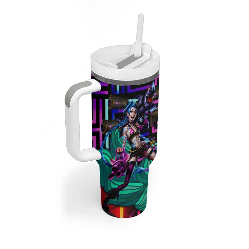 Trippy Jinx Arcane League Of Legends Tumbler With Handle Game Art Mix Trippy Style