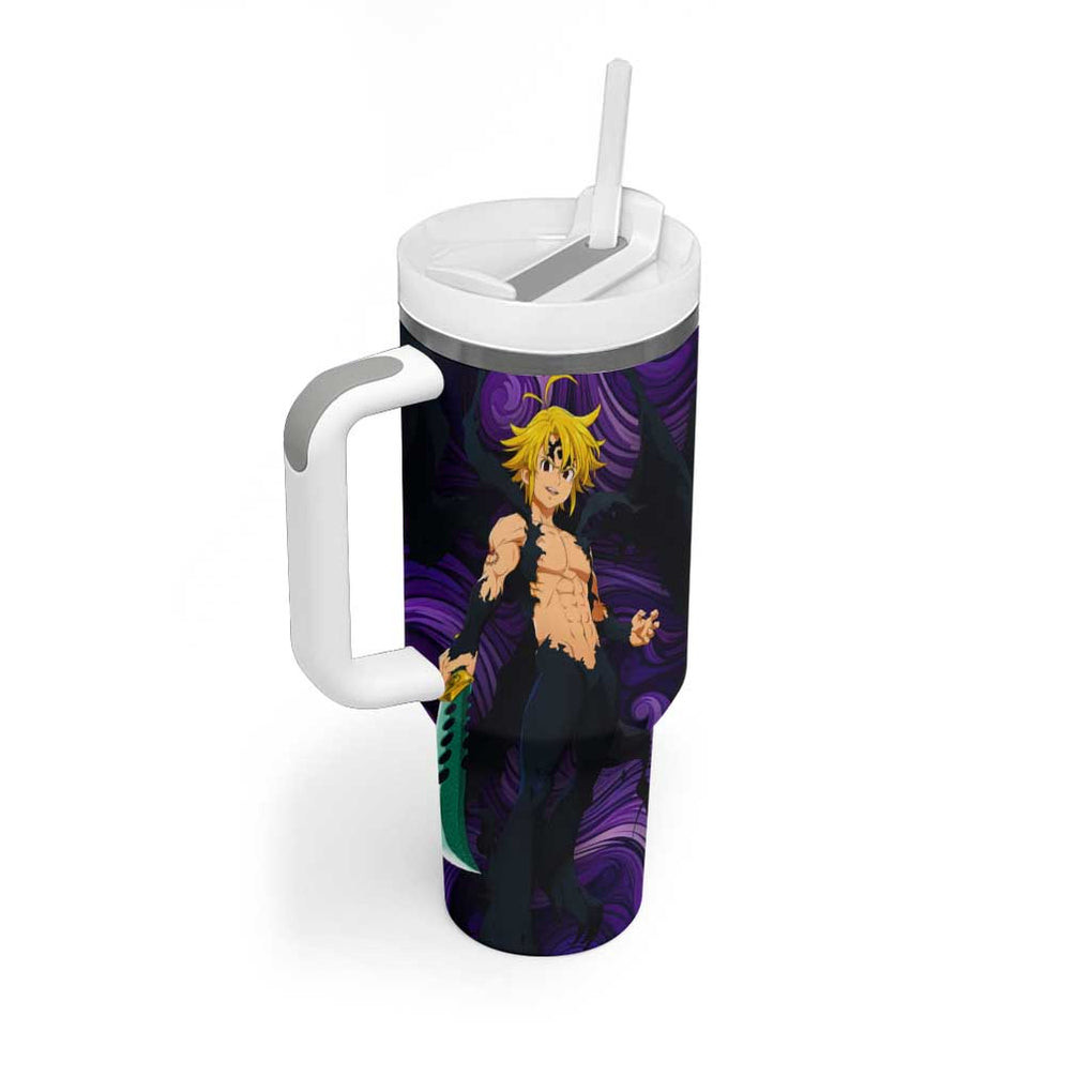 Trippy Meliodas Assault Mode Seven Deadly Sins Tumbler With Handle Trippy Style