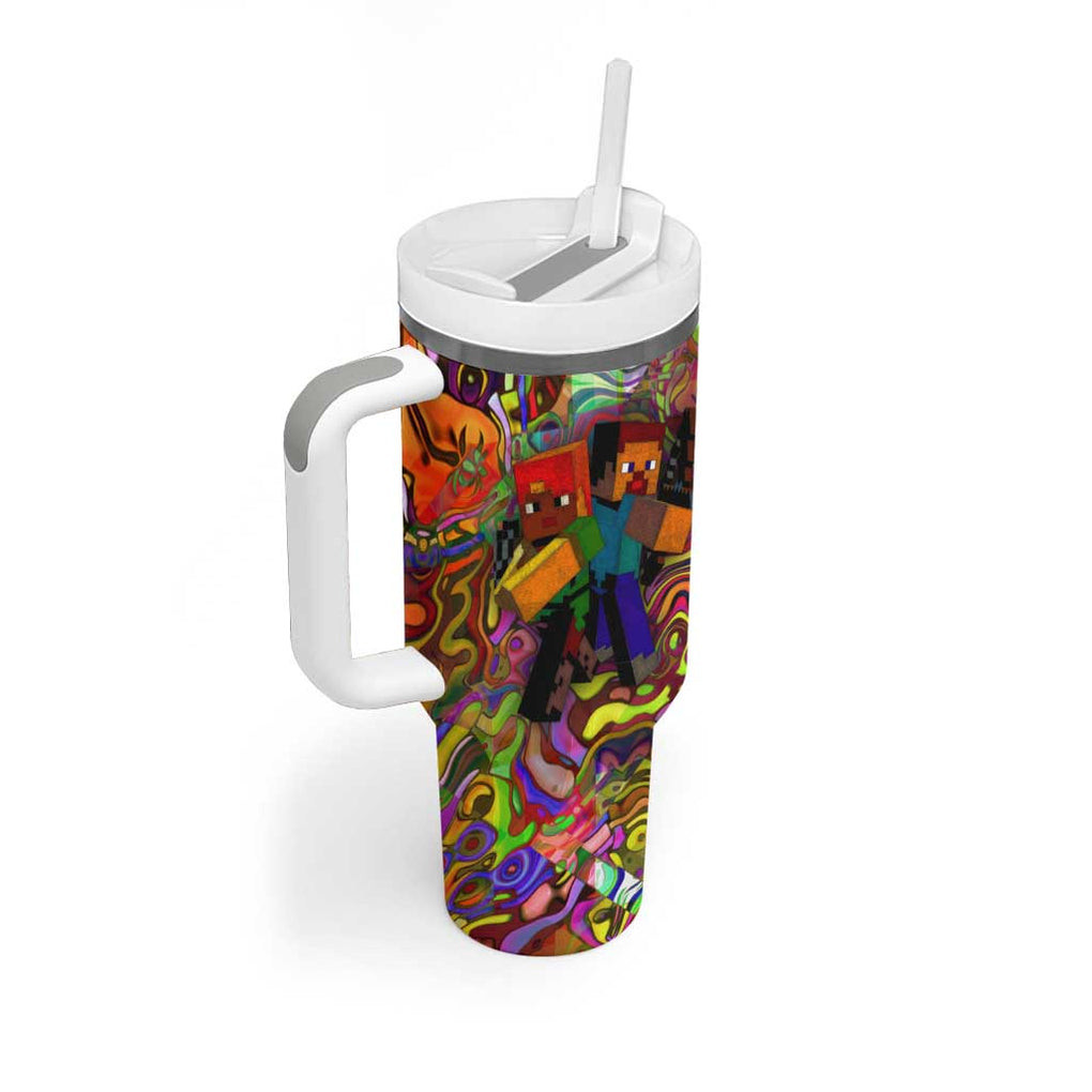 Trippy Minecraft Tumbler With Handle Trippy Style