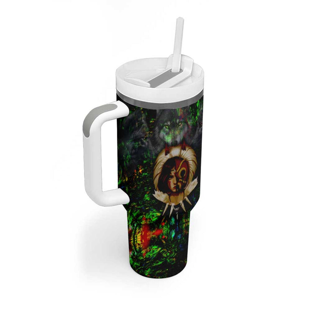 Trippy Princess Mononoke Studio Ghibli Tumbler With Handle Trippy Style