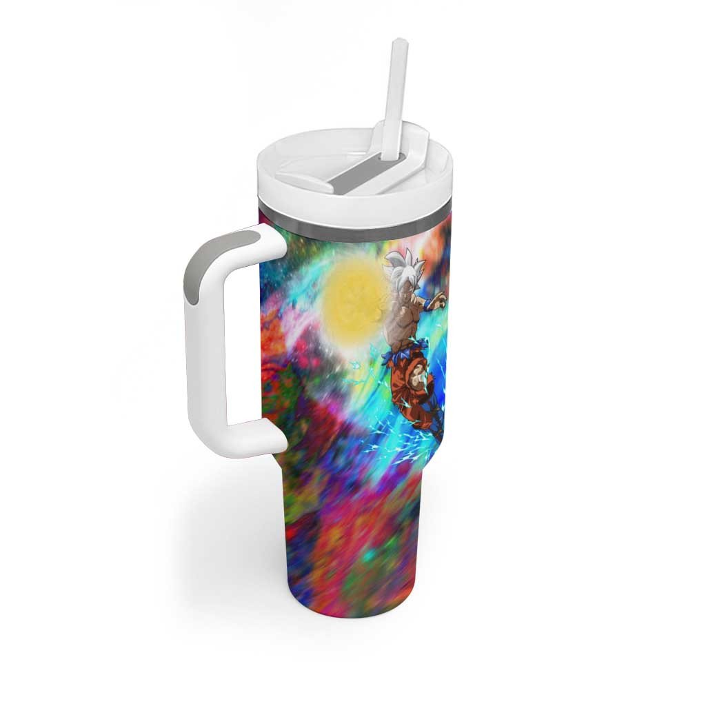 Trippy Ultra Instinct Goku Dragon Ball Z Tumbler With Handle Anime Style