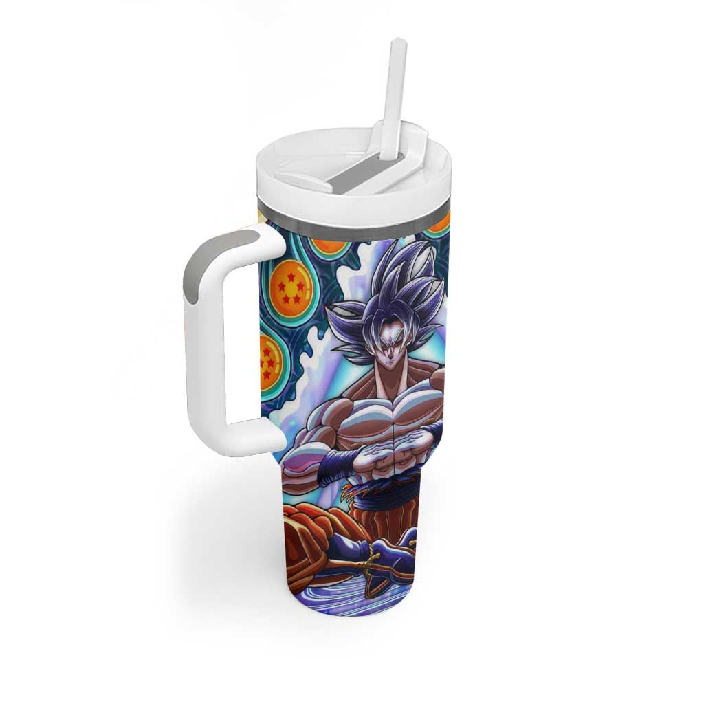 Trippy Ultra Instinct Goku Dragon Ball Z Tumbler With Handle Anime Trippy Style