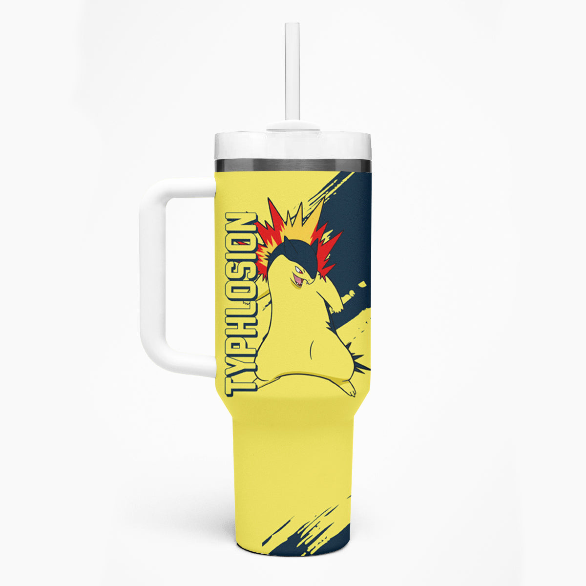 Typhlosion Pokemon Tumbler With Handle Anime Style