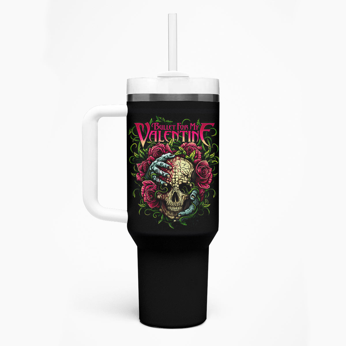 Viper Skull Tumbler With Handle Bullet For My Valentine