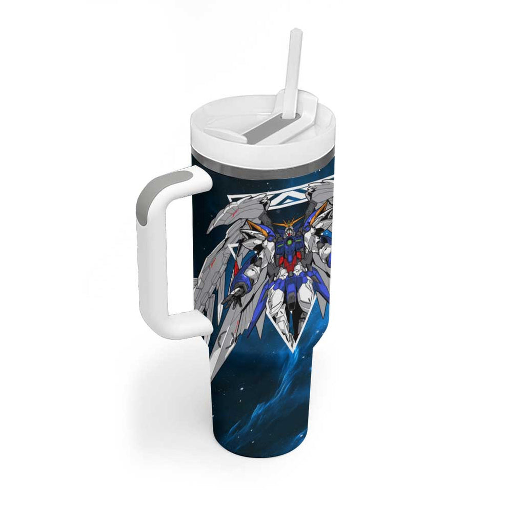 Wing Zero Gundam Tumbler With Handle Anime Style