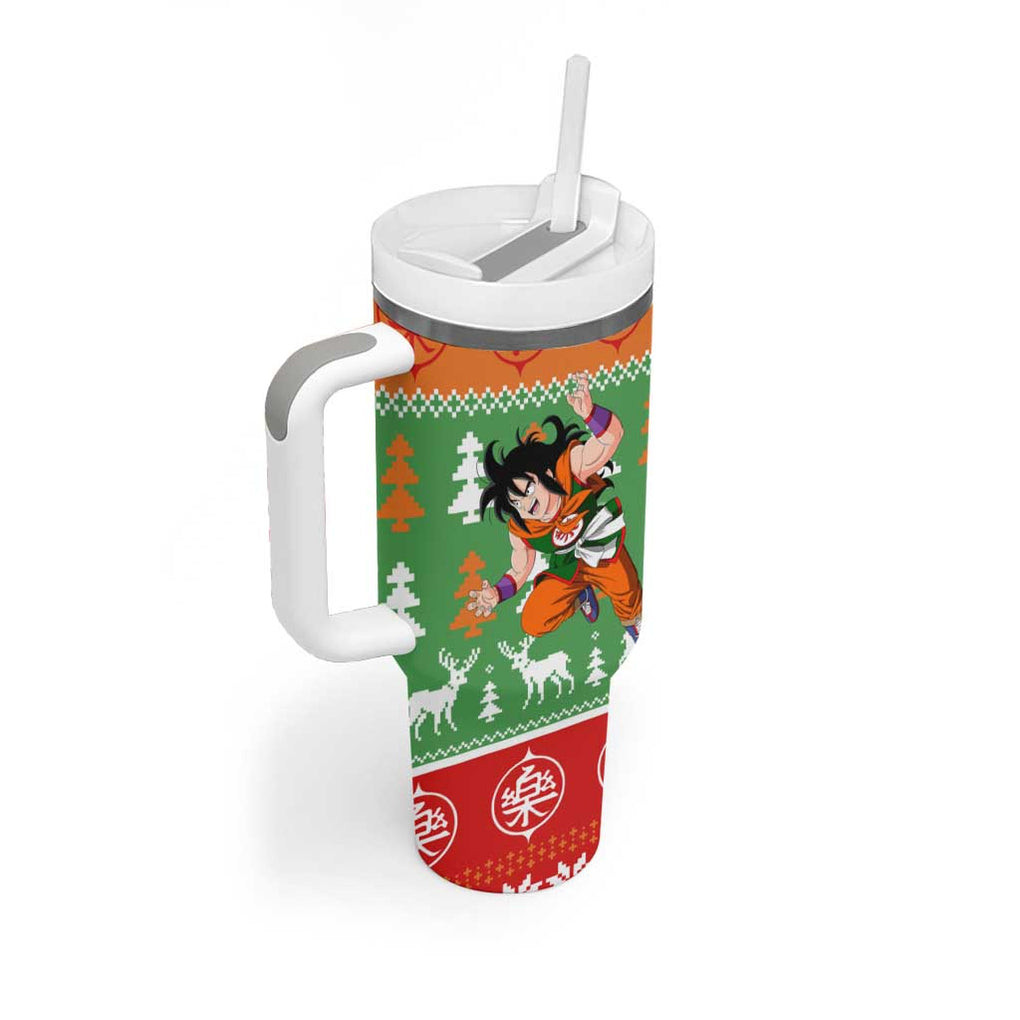 Yamcha Dragon Ball Tumbler With Handle Anime Mix Christmas Style
