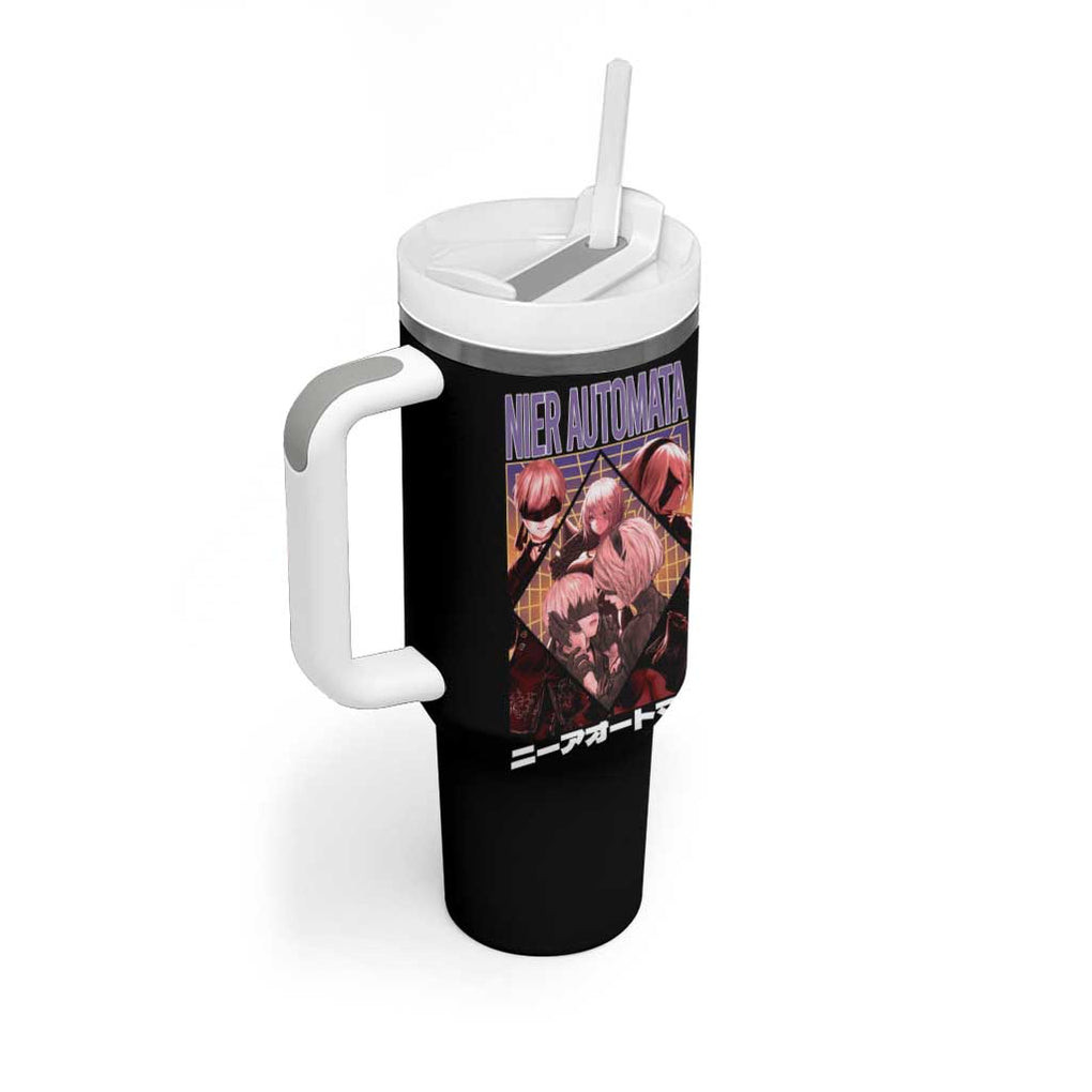 Yorha Units Nier Automata Tumbler With Handle Game Mix Anime Style