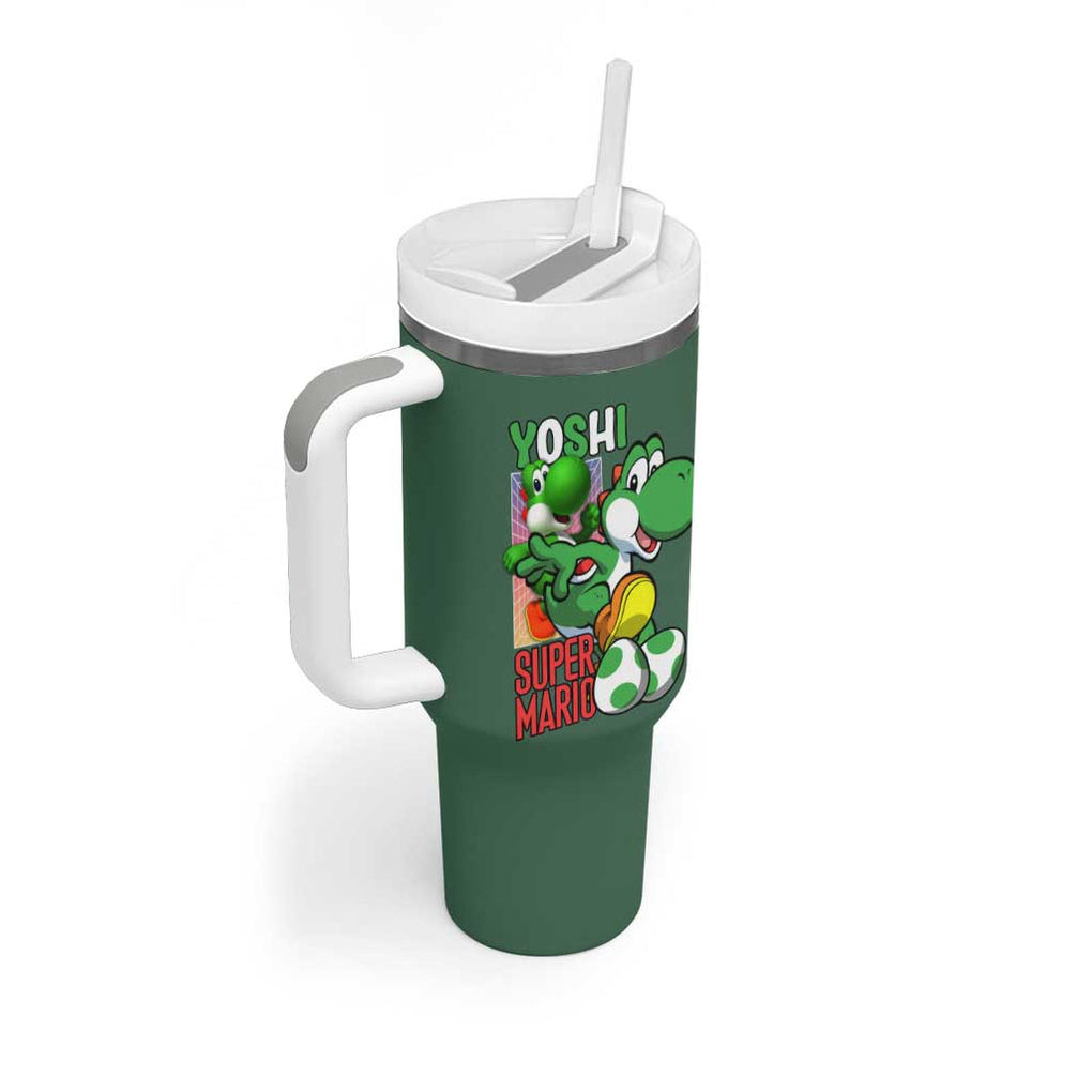 Yoshi Mario Bros Tumbler With Handle Anime Style