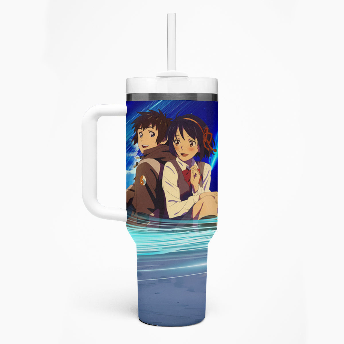 Your Name Movie Tumbler With Handle Anime Mix Galaaxy Style