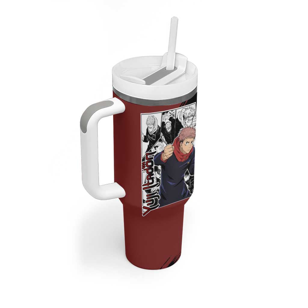 Yuji Itadori Jujustu Kaisen Tumbler With Handle Anime Mix Manga Style