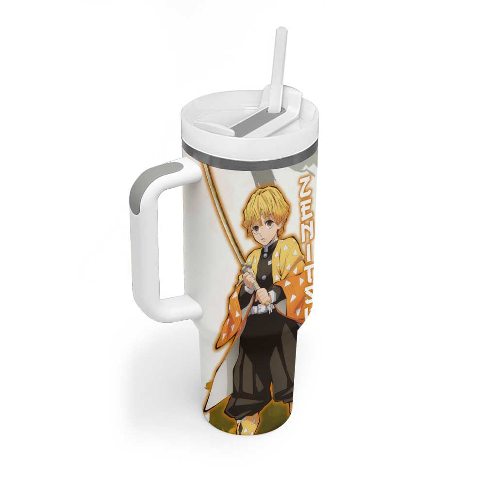 Zenitsu Agatsuma Demon Slayer Tumbler With Handle Anime Style