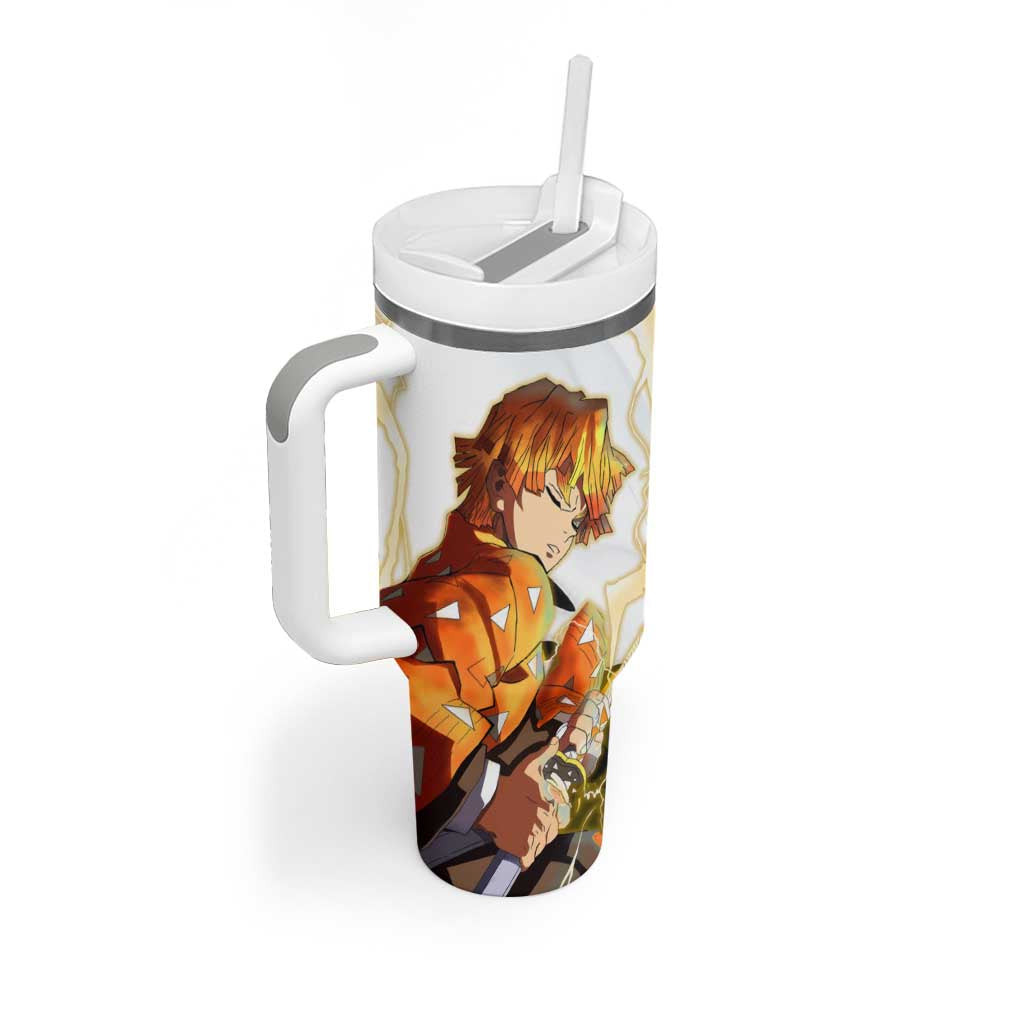 Zenitsu Demon Slayer Tumbler With Handle Anime Style