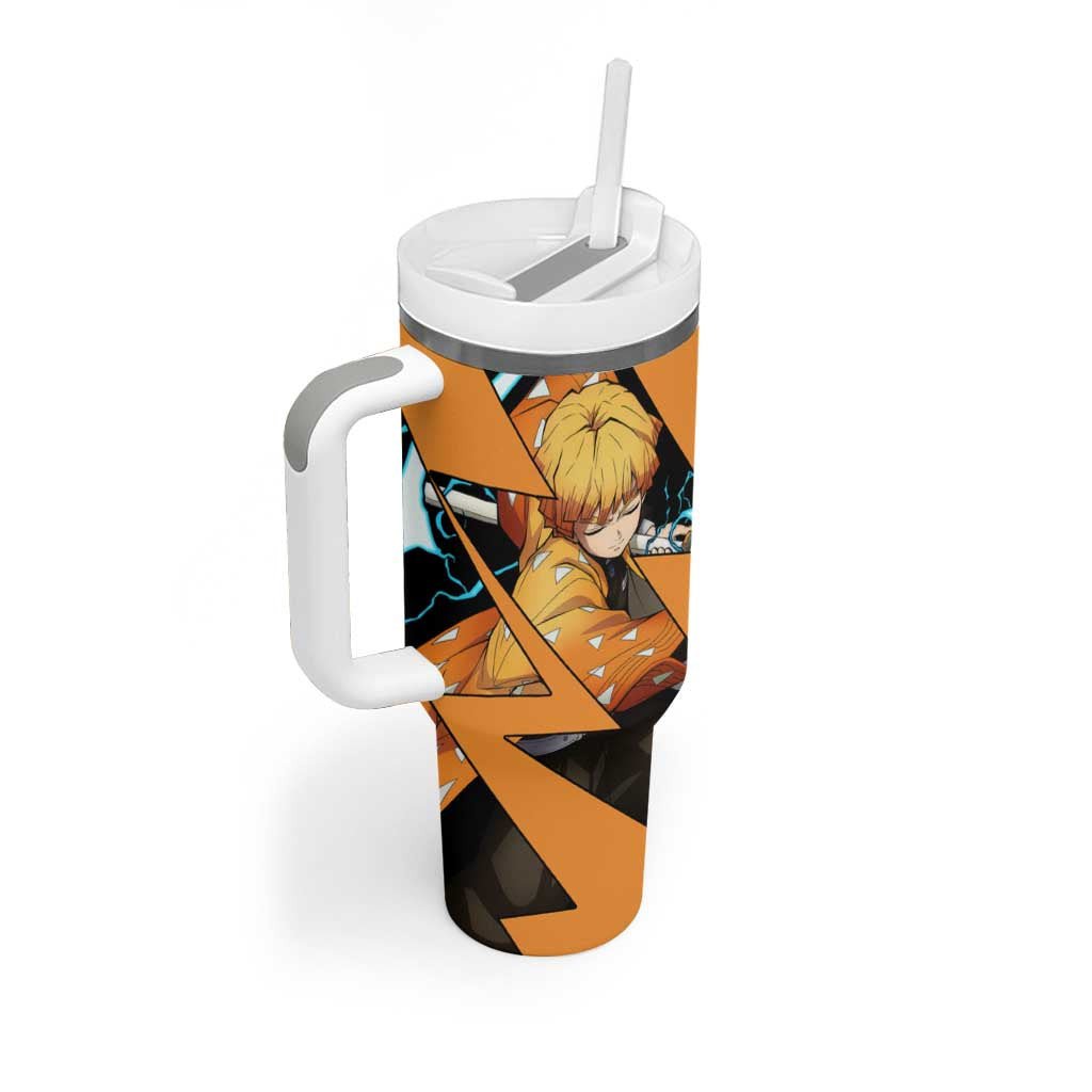 Zenitsu Demon Slayer Tumbler With Handle Anime Style