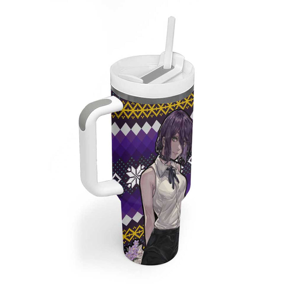 Zere Chainsaw Man Tumbler With Handle Anime Mix Christmas Style