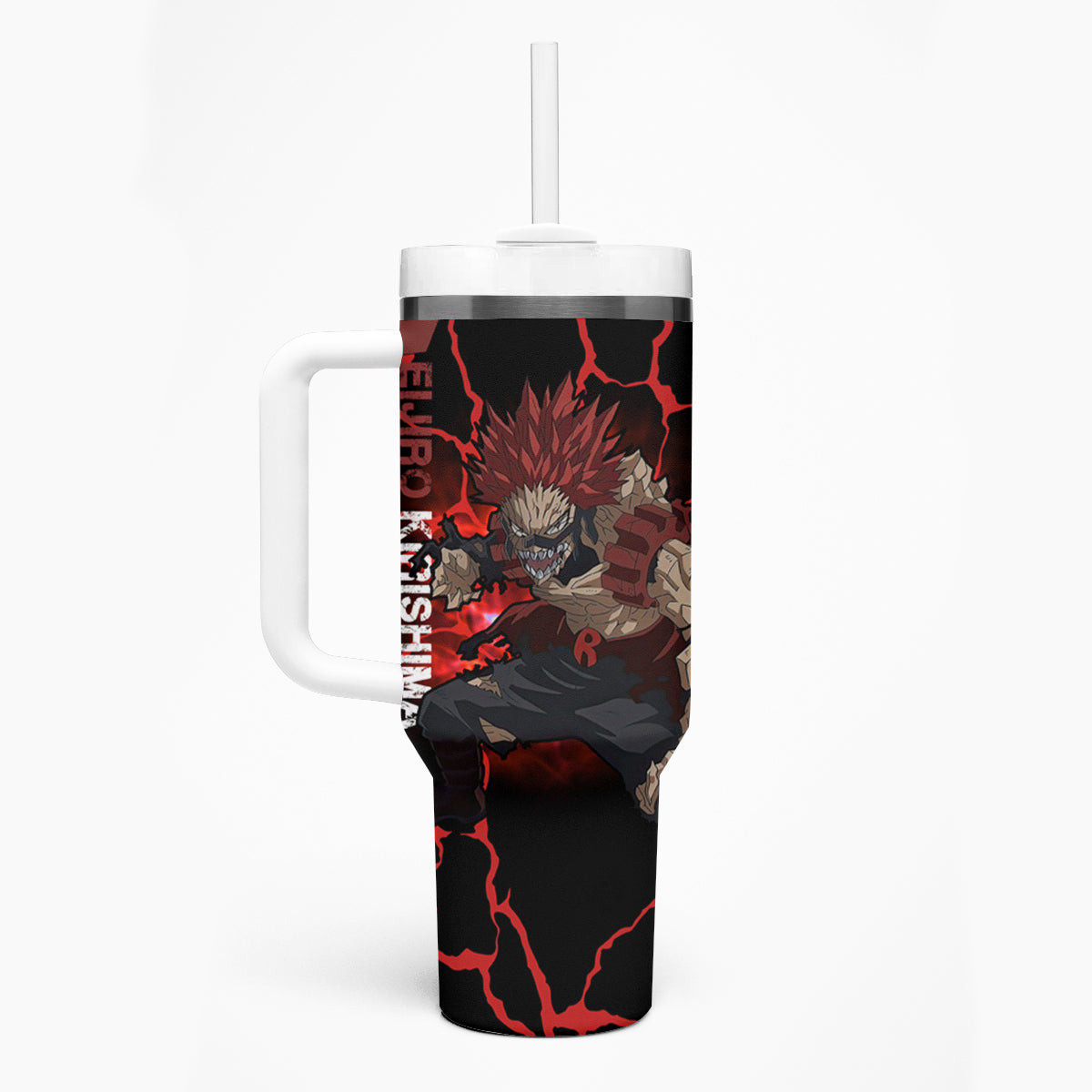 Eijirou Red Riot My Hero Acacdemia Tumbler With Handle Anime Style