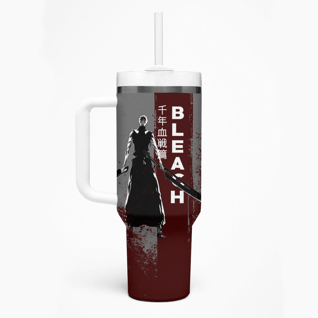 Ichigo Kurosaki Bleach Tumbler With Handle Grunge Blood Style