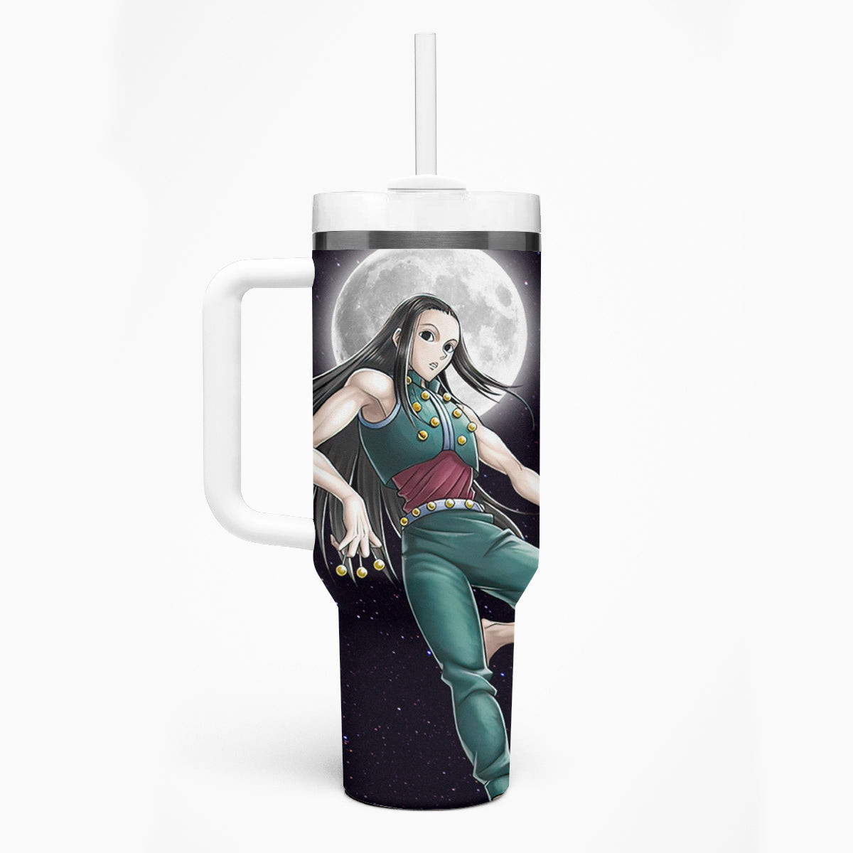 Illumi Zoldyck Phantom Troupe Hunter X Hunter Tumbler With Handle Anime Style