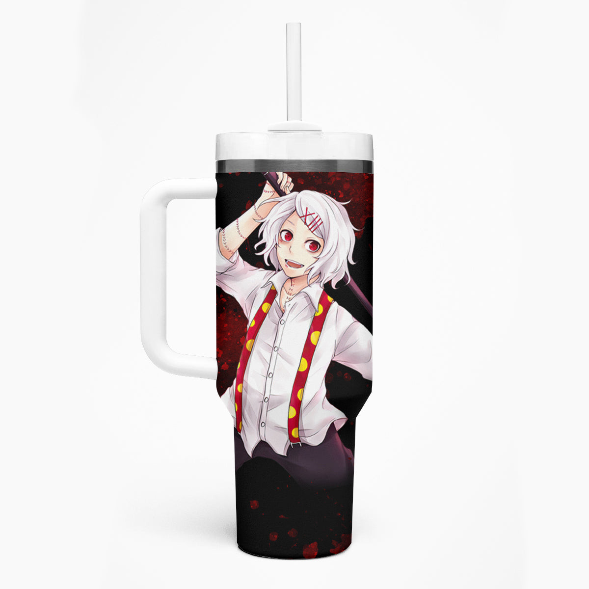 Juuzou Suzuya Tokyo Ghoul Tumbler With Handle Anime Grunge Style