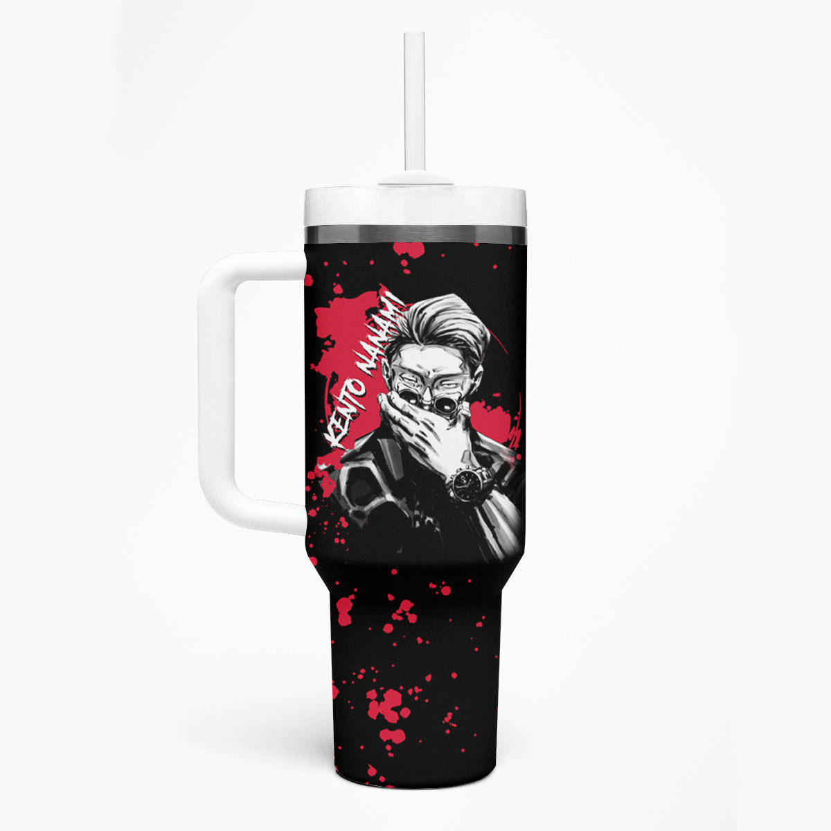 Kento Nanami Jujutsu Kaisen Tumbler With Handle Manga Style Art